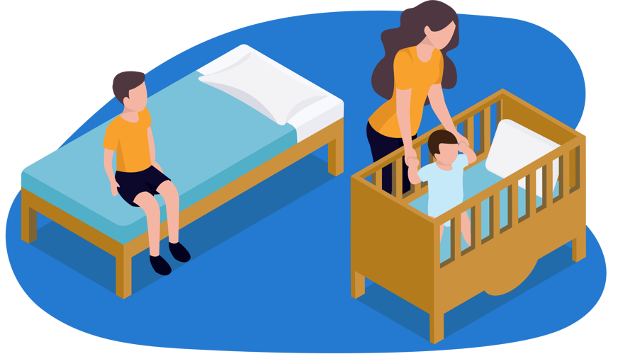 Kinder und Babymatratze